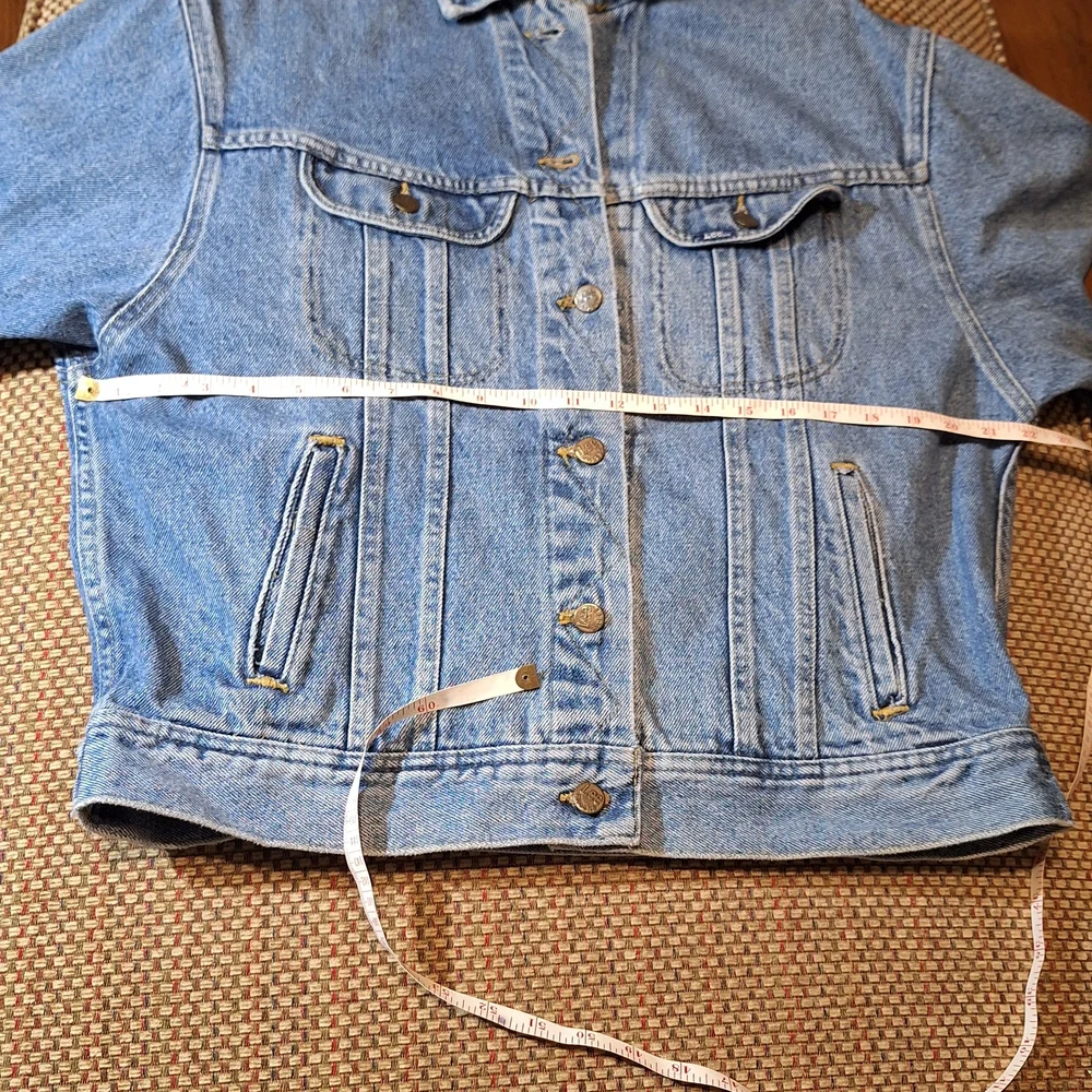 Lee Vintage 80's Faded Blue 100% Cotton Denim Jacket - Picture 4 of 11